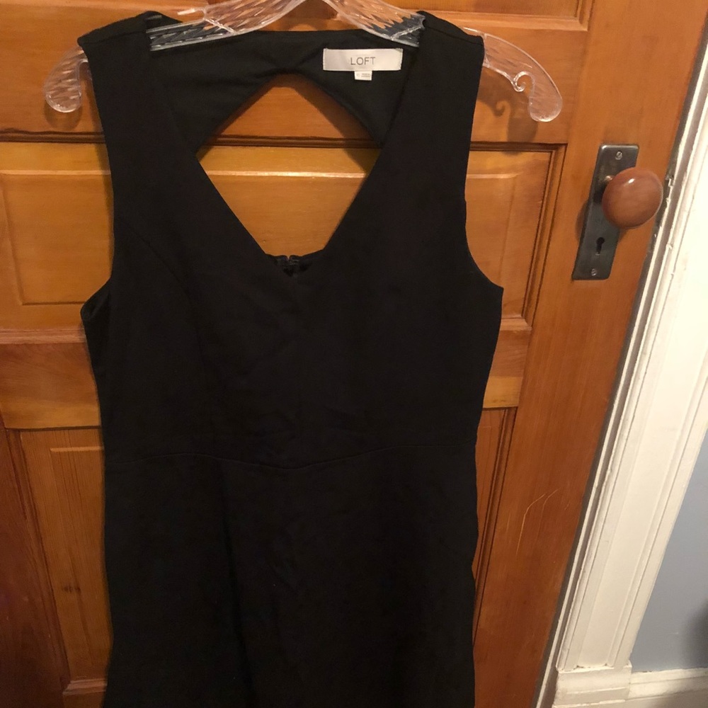 LOFT Black Open Back Sundress (never worn)